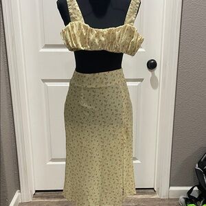 Princess Polly Yellow Floral Skirt Set